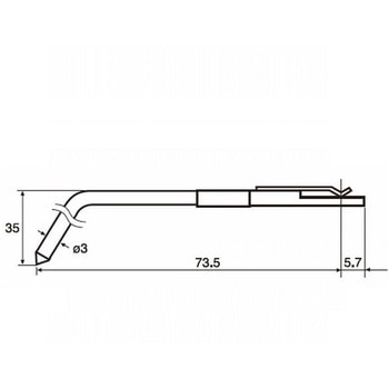 ACCRETECH可互换的粗糙度和形状测量探头（尖端半径 2&mu;m）（深槽角）东京精密DM43827